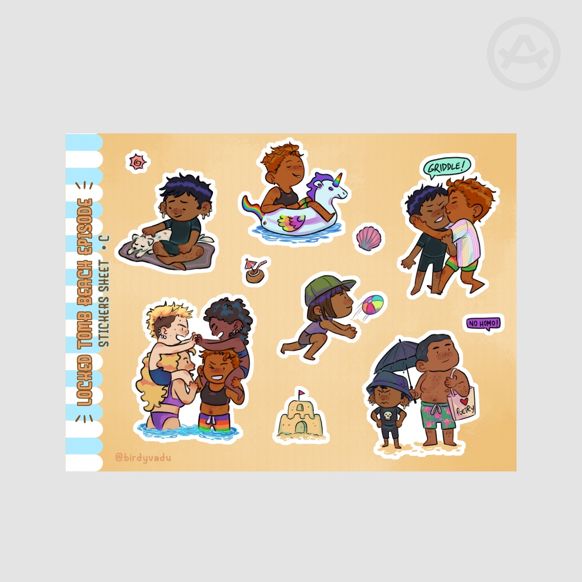 Beach Episode - C Stickers Sheet
