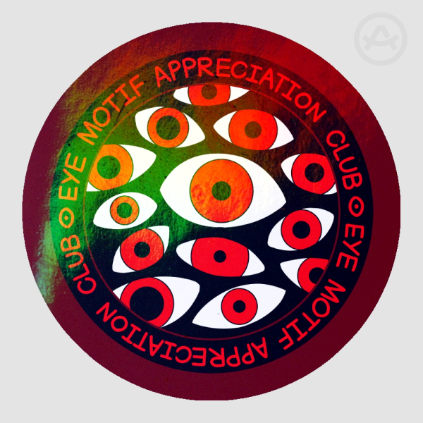Eye Motif Appreciation Club Sticker - Red