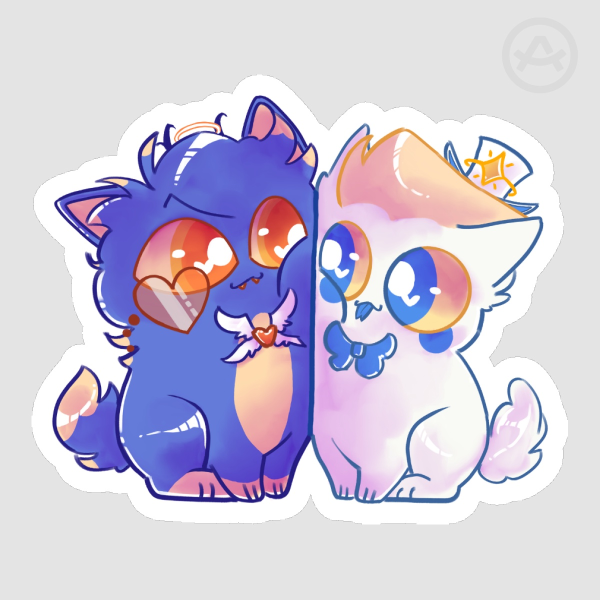 Angelic Radioapple Cats Sticker