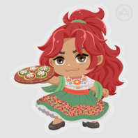 Quetz Mesera Clear PET Vinyl Die Cut Sticker (Original Character)