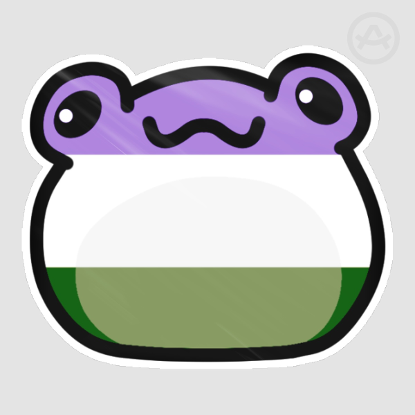Genderqueer Frog Sticker