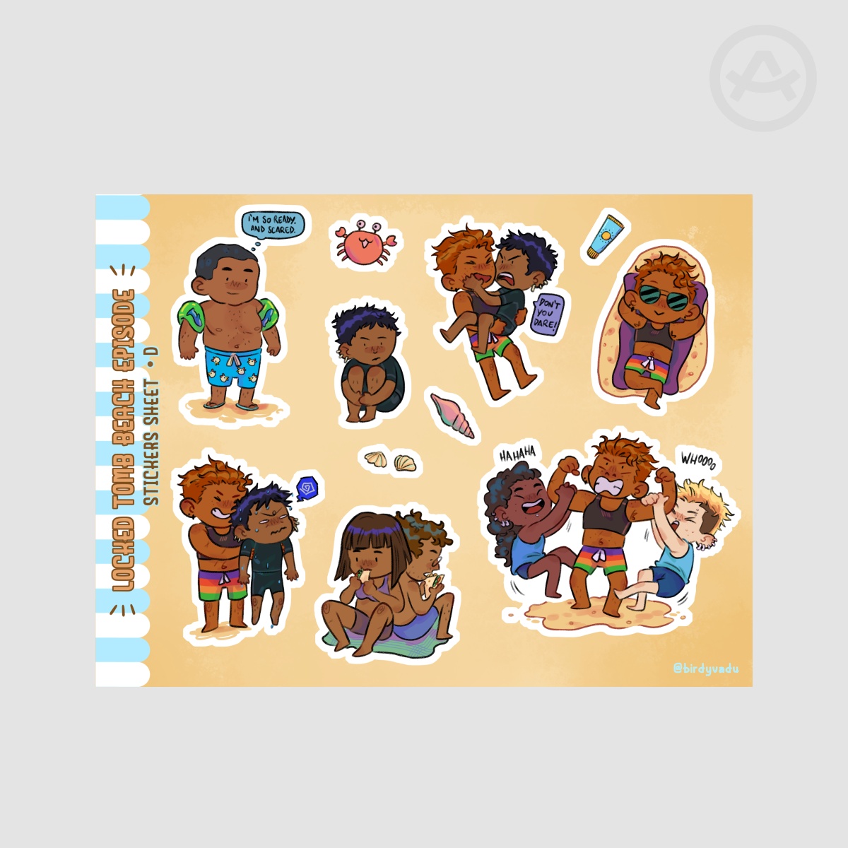 Beach Episode - D Stickers Sheet
