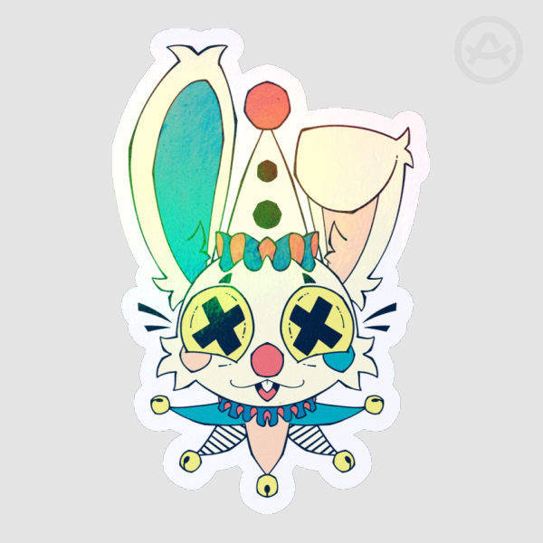 Clown Bun Die Cut Stickers