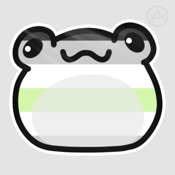 Agender Frog Sticker