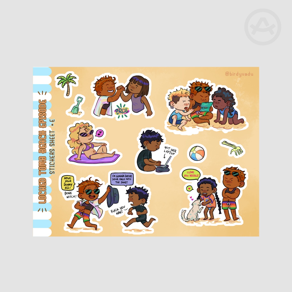 Beach Episode - E Stickers Sheet