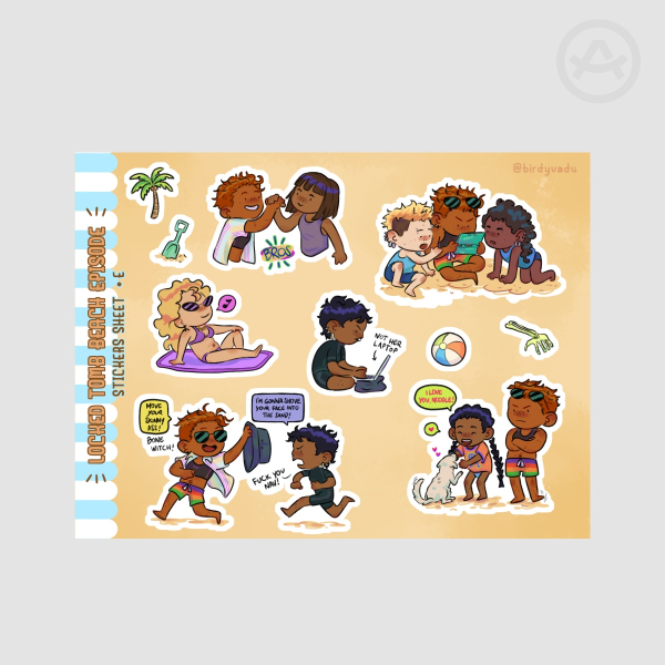 Beach Episode - E Stickers Sheet