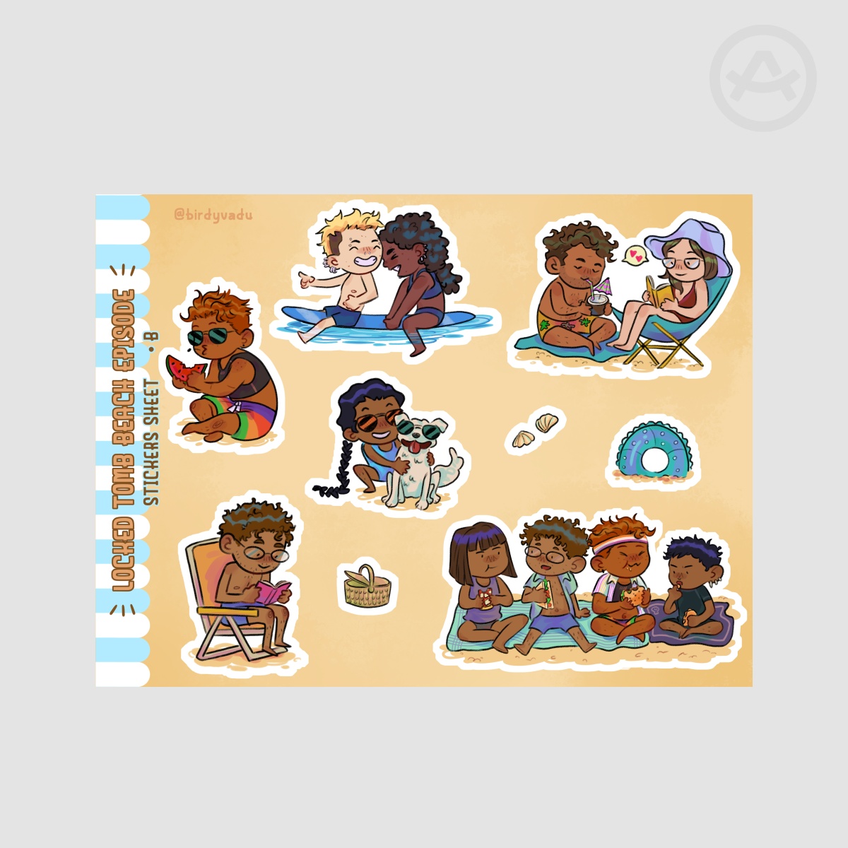 Beach Episode - B Stickers Sheet