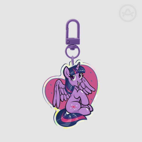 Twilight Sparkle Broken Glass Acrylic Keychain