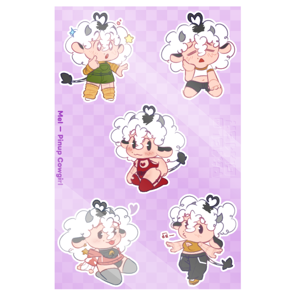 Mel Outfits | OC | Sticker Sheet