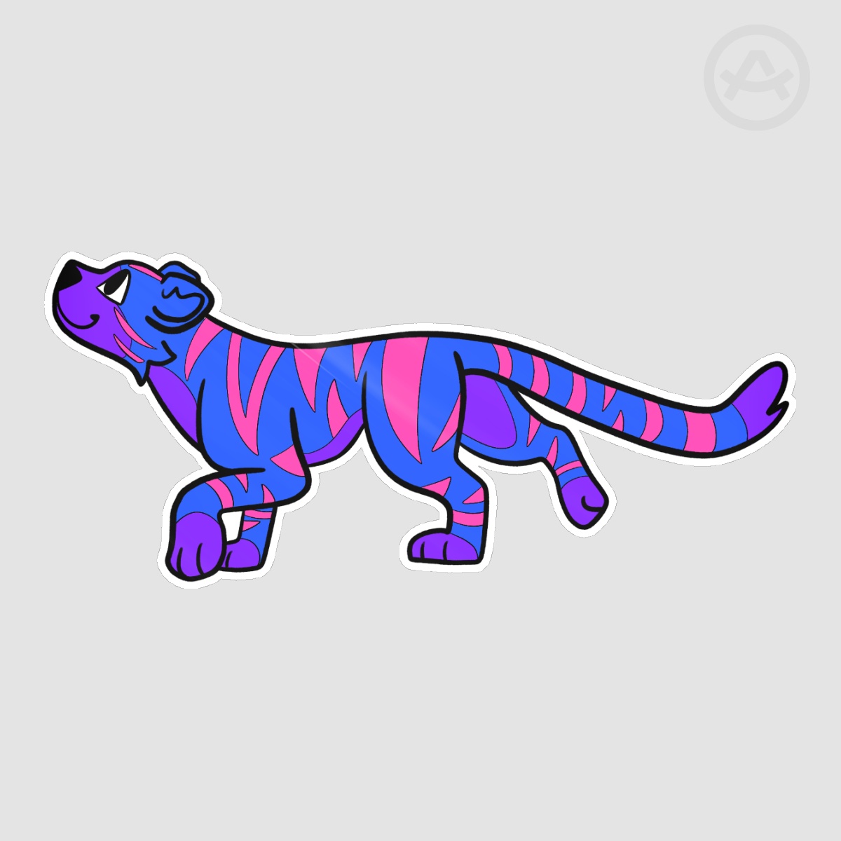 Bi Tiger Die Cut Stickers