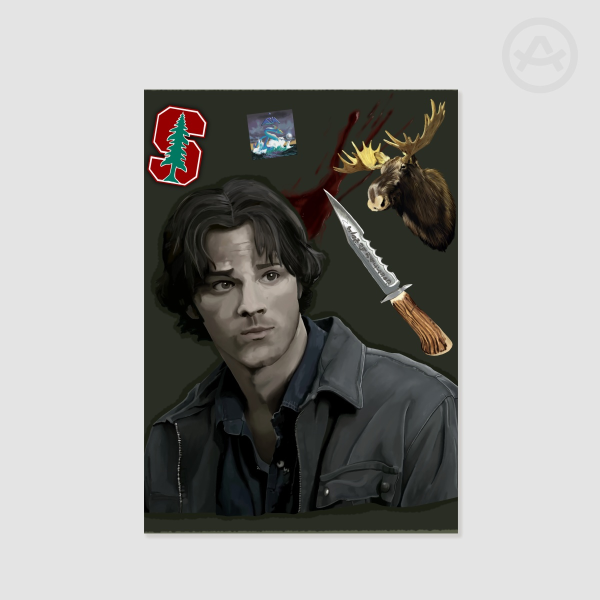 Sam Winchester A4 with background