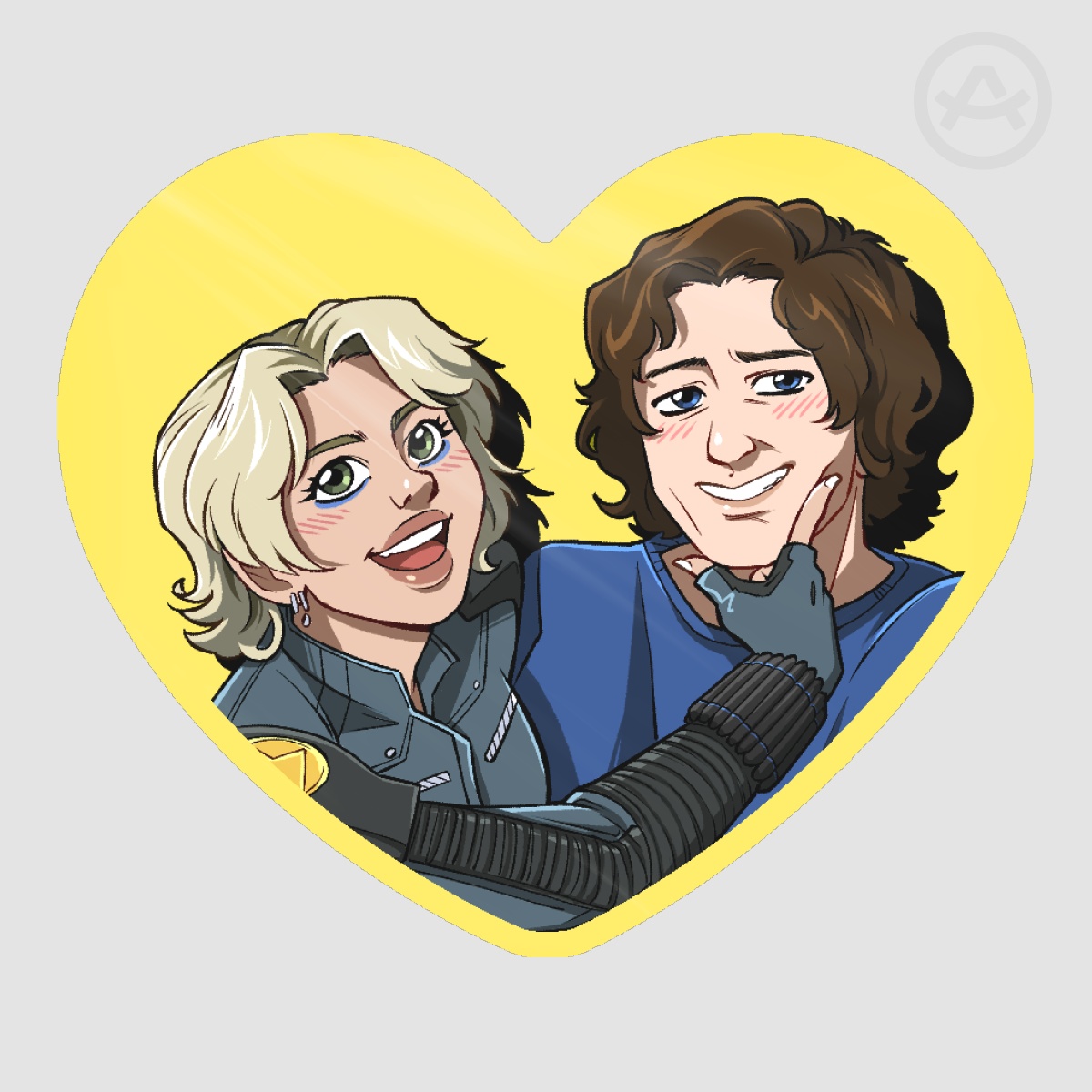 Boblena "We stick together" Heart Sticker (glossy)