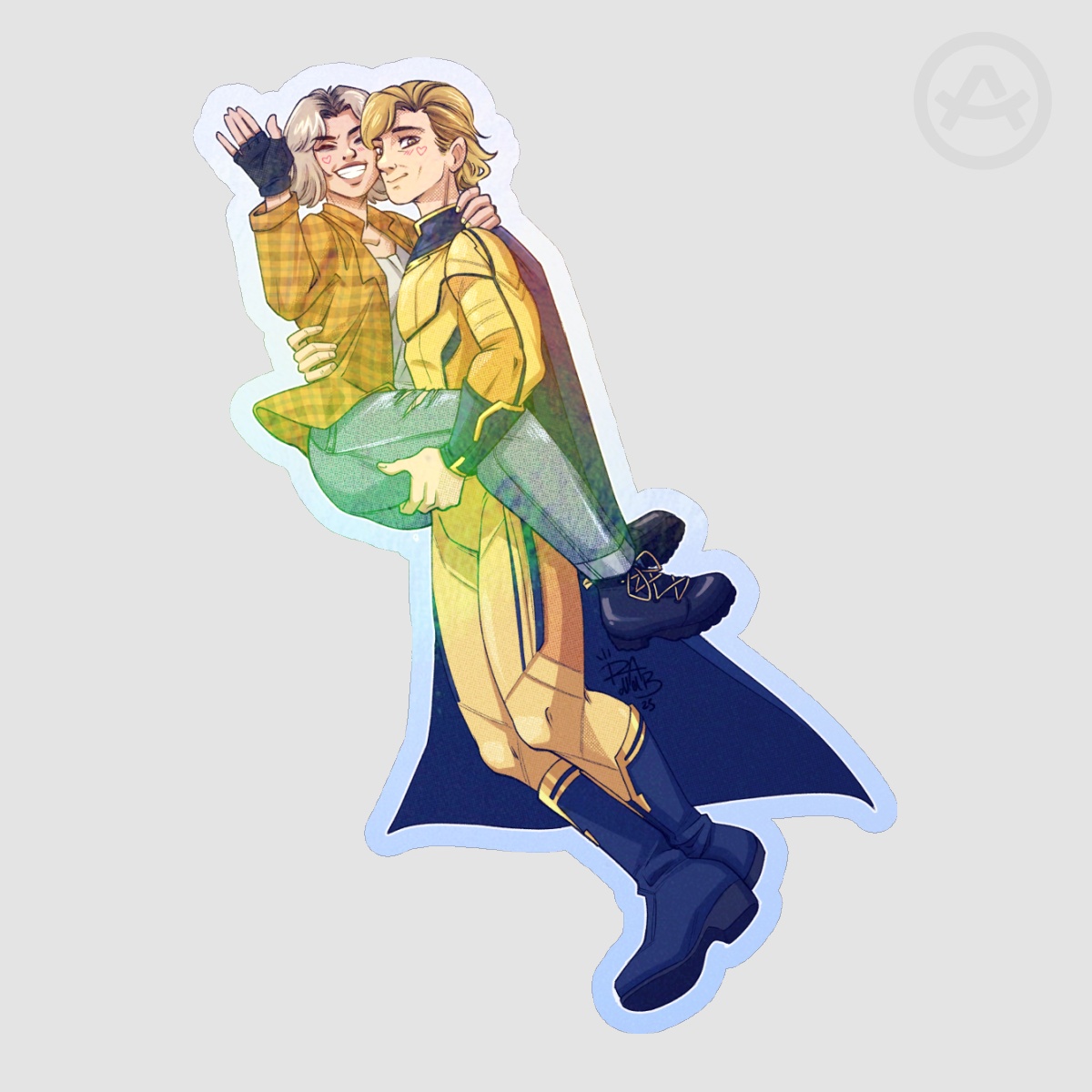 Boblena "Going on a date!" Sticker (rainbow)