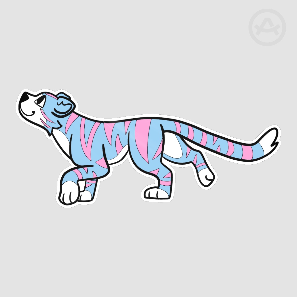 Trans Tiger Die Cut Stickers