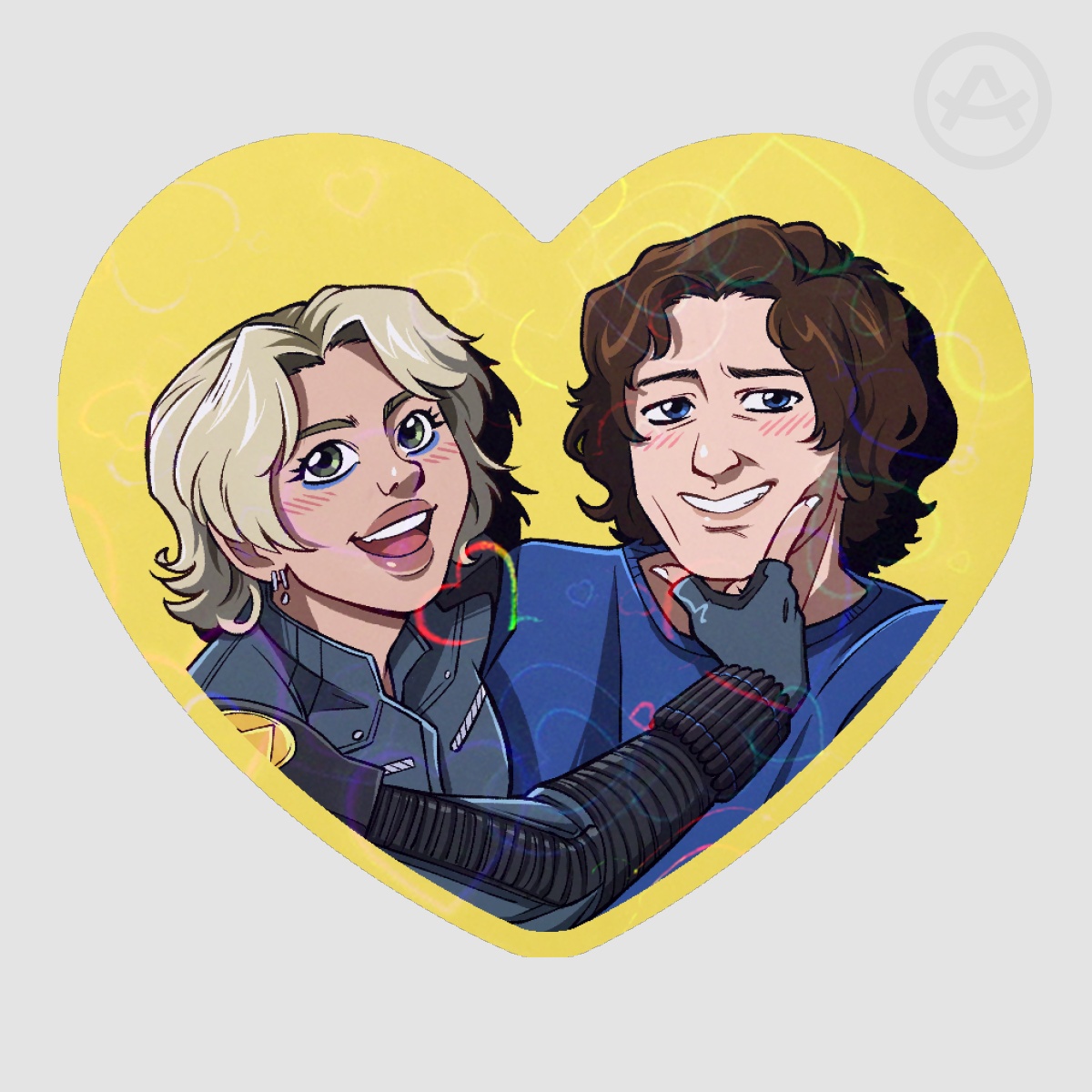 Boblena "We stick together" Heart Sticker (heart holo)