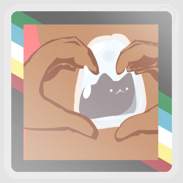 Cat in Stoma Bag Sticker