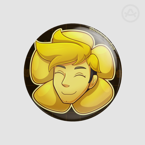 [ DELTARUNE ] Flowery - Button Pin