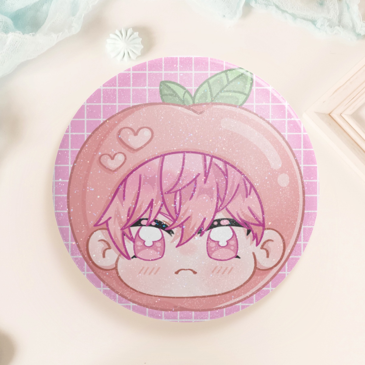 Plave Chae Bamby Chibi Peach Badge