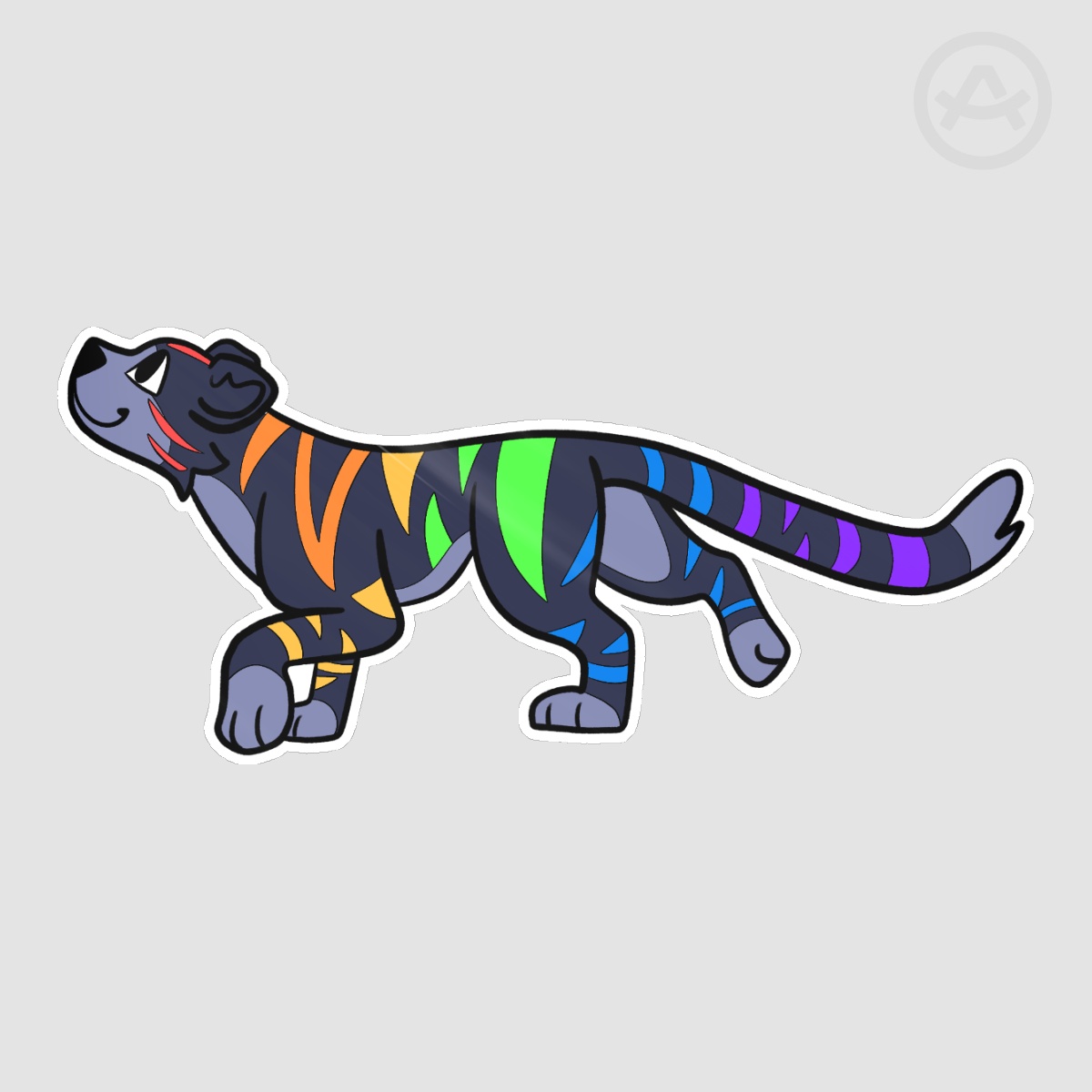 Rainbow Pride Tiger Die Cut Stickers