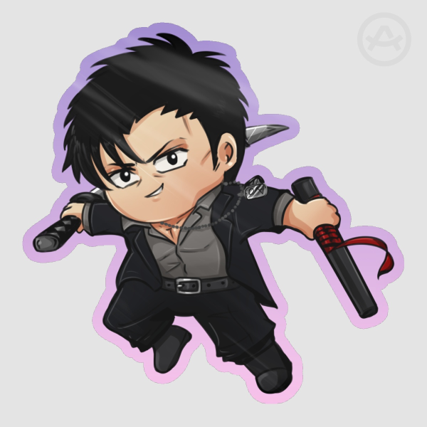 Nicolas Brown Chibi Sticker