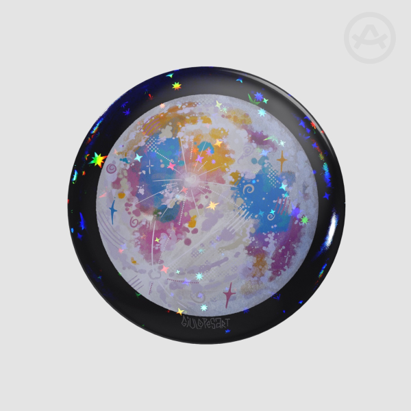 Moon Button Pin