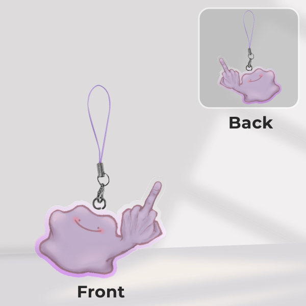 Middle Finger Ditto Acrylic Keychains