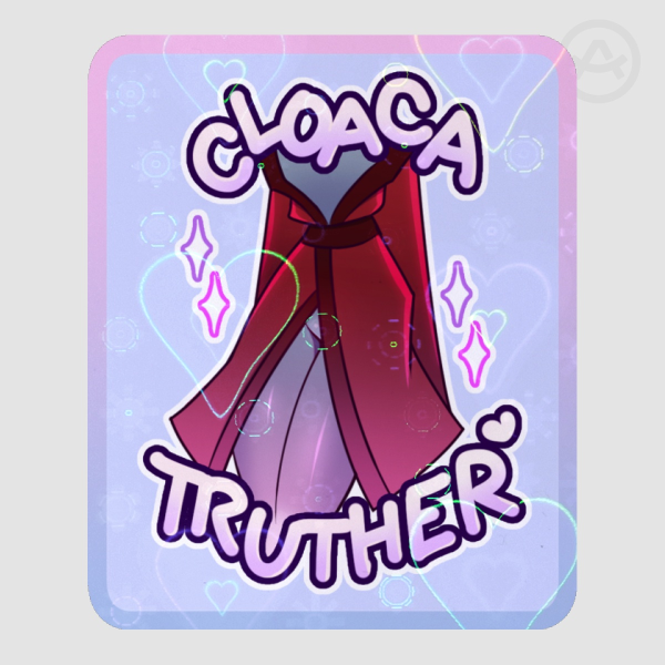 CL0ACA TRUTHER <3 Colored Edge Die Cut Sticker