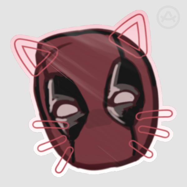 Kitty Deadpool Sticker