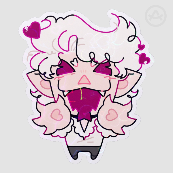 Chibi Astarion, Heart Holo Sticker