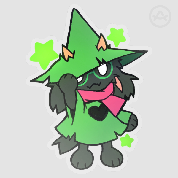 hat ralsei matte vinyl sticker
