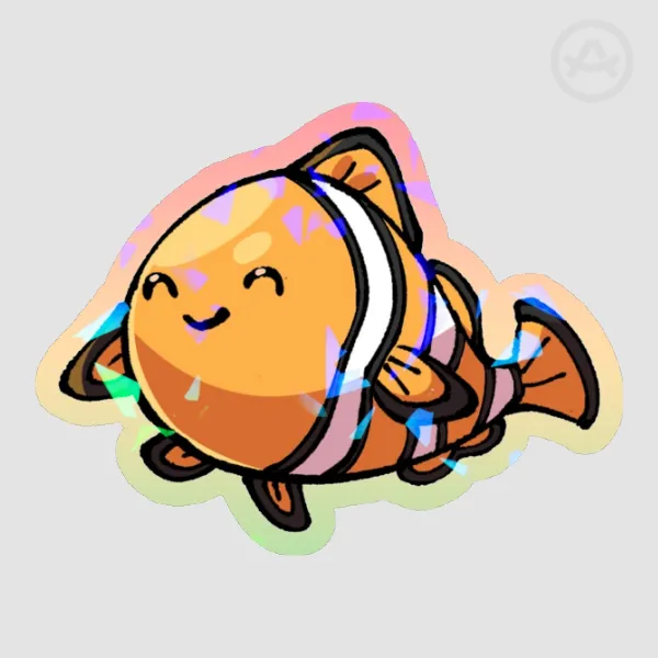 Clown fish Colored Edge Die Cut Stickers