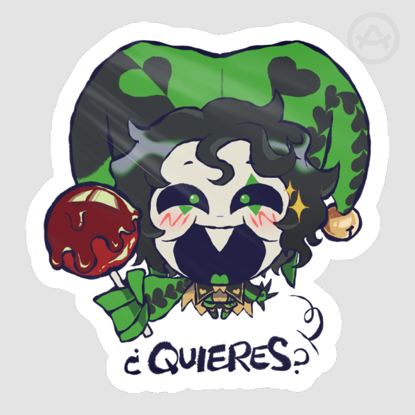 Harlequin - Freak Circus ¿quieres? sticker