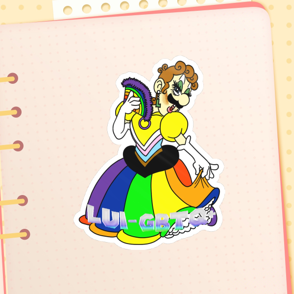 Lui-GBTQ+ Hot Foil Stamping Die Cut Stickers