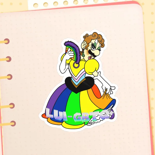Lui-GBTQ+ Hot Foil Stamping Die Cut Stickers