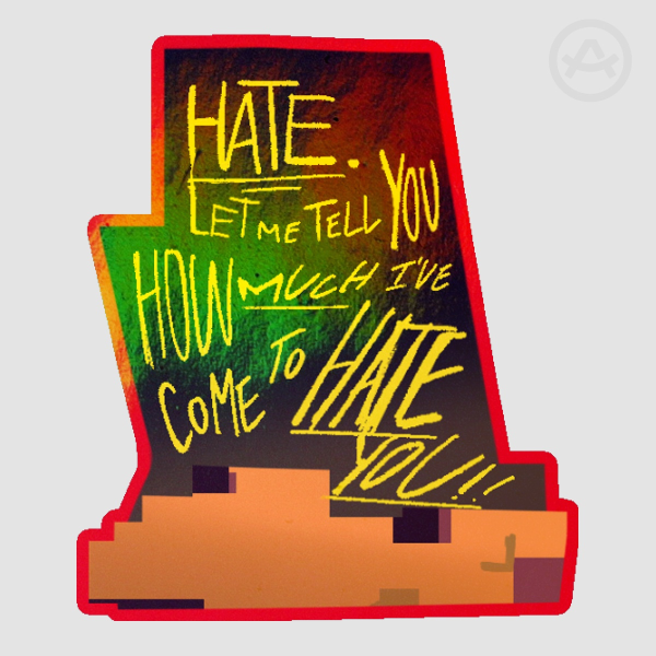AM Holographic Sticker (IHNMAIMS / I Have No mouth and I Must Scream)