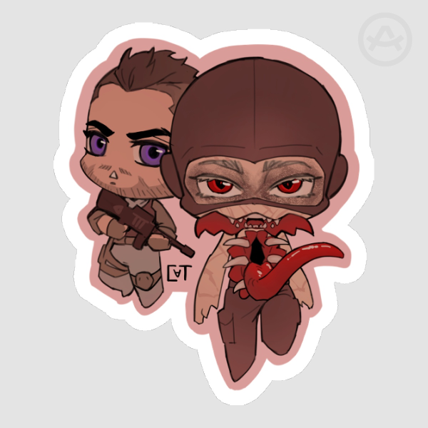 Chibi Maneater Ghoap Die Cut Stickers