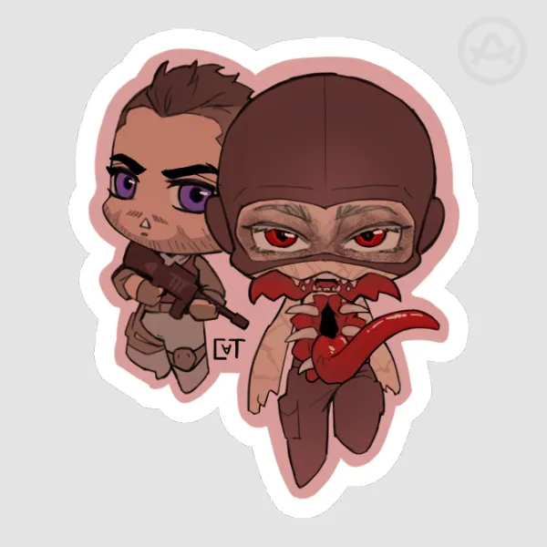 Chibi Maneater Ghoap Die Cut Stickers