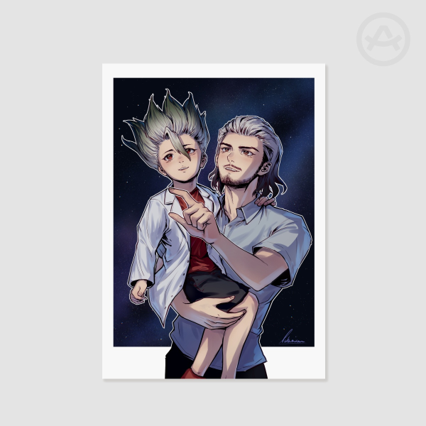 [A4 Dr. STONE Print] Senku and Byakuya