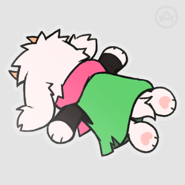 splat ralsei matte vinyl sticker