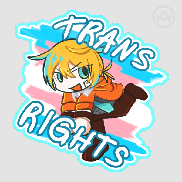 Ego renegade boy Trans rights sticker