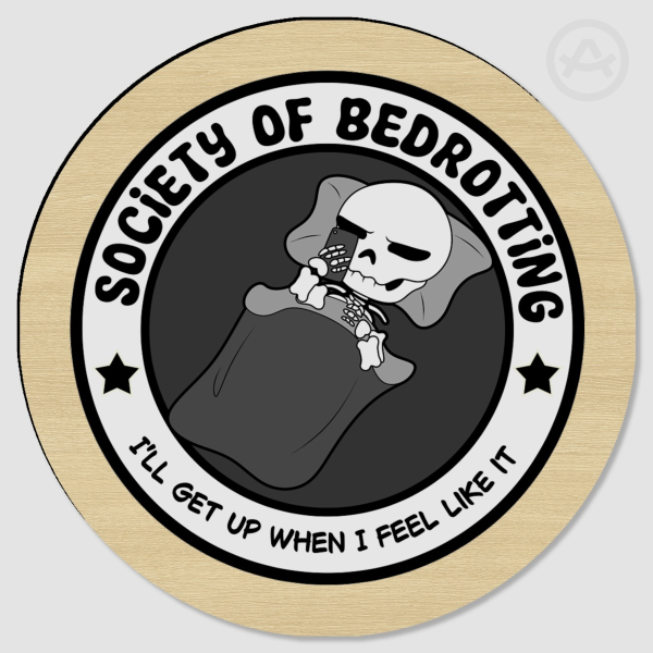 Society of Bedrotting Wood Coaster