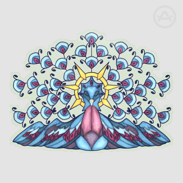 Victorian Crowned Pigeon || Angelic Bird || Die Cut Stickers