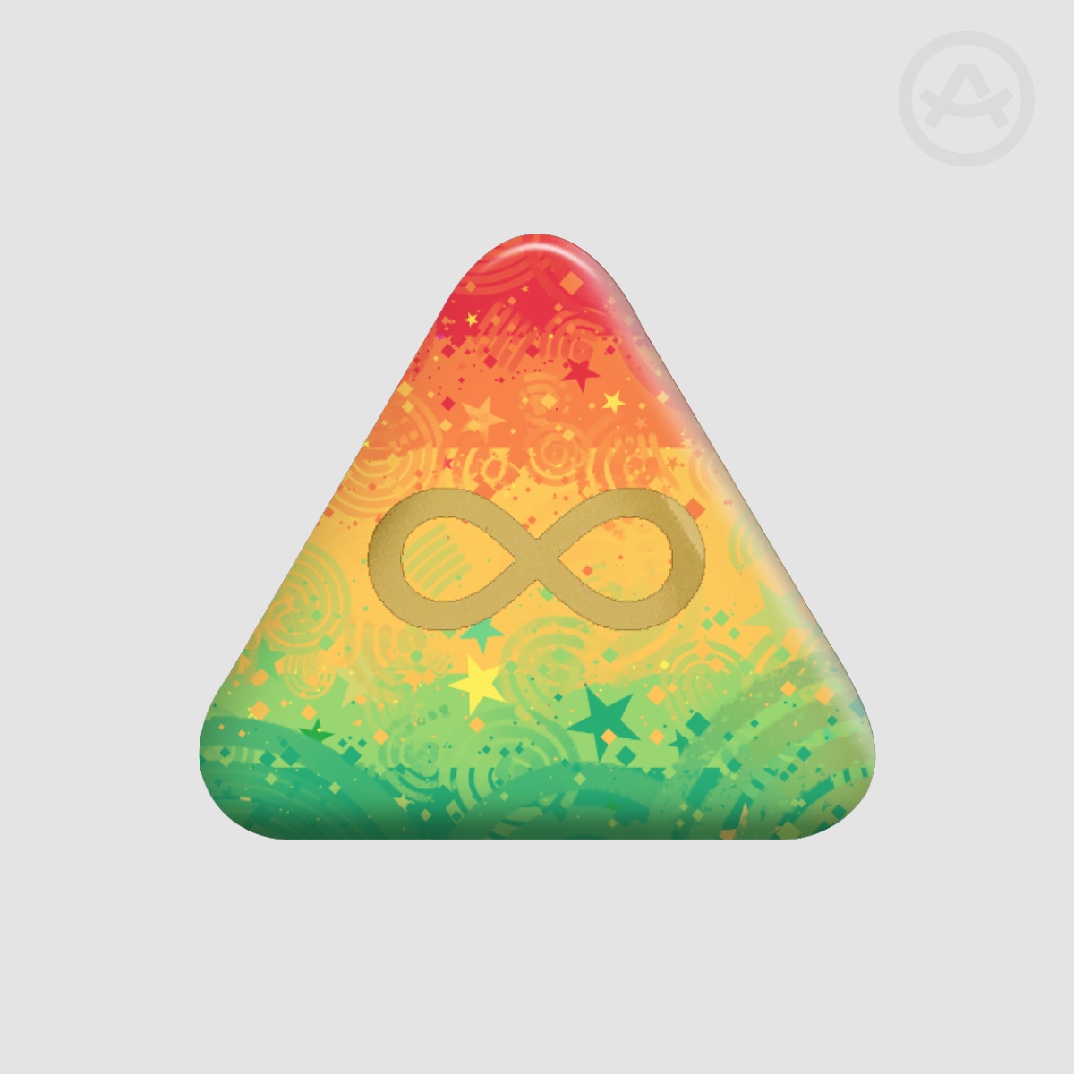 Autism Pride Flag Pin | Triangle Holographic Glitter Badge