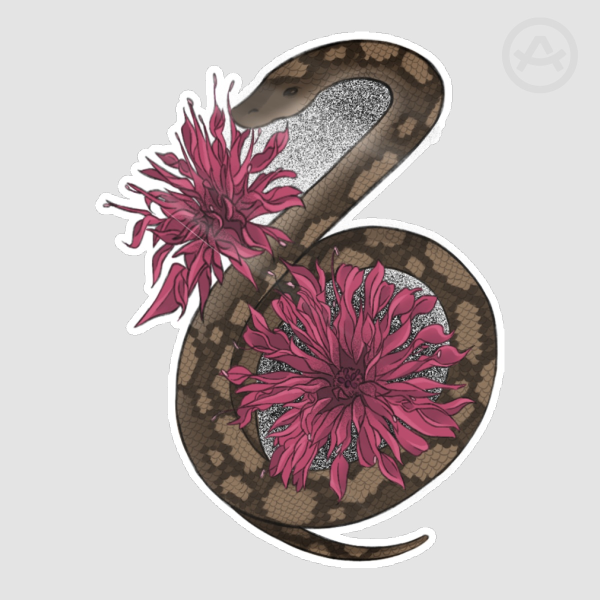 Bee Balm Snake Sticker