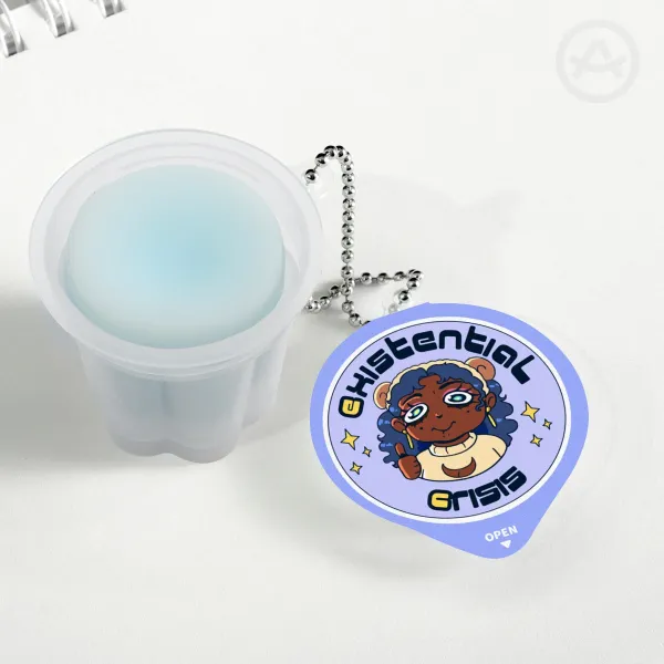 Existential crisis Squishy Pudding Jelly Keychains