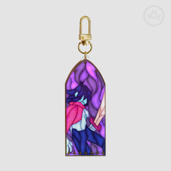 Kris - Stained Glass || Deltarune || Ripple Acrylic Keychains