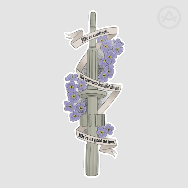 Dart gun quote Sticker