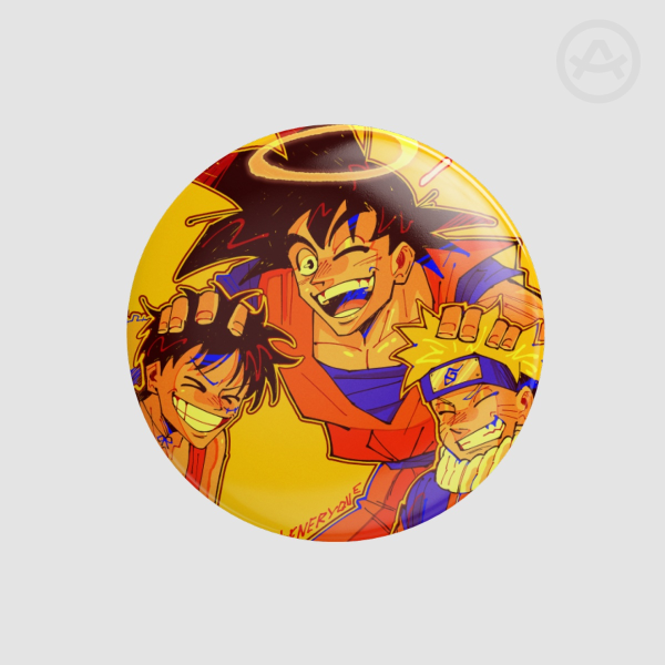 Goku & Luffy & Naruto - Generation - One Piece & Dragon ball & Naruto Badge