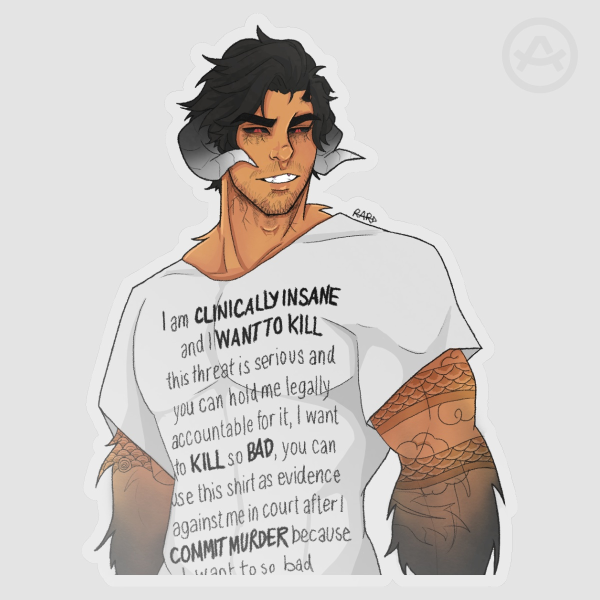 OC: Forlorn 'Dubious Fella' Clear Die Cut Stickers