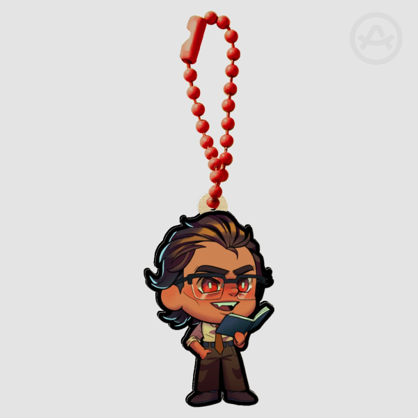 Future Spider Librarian AU Full Bleed Wood Keychains